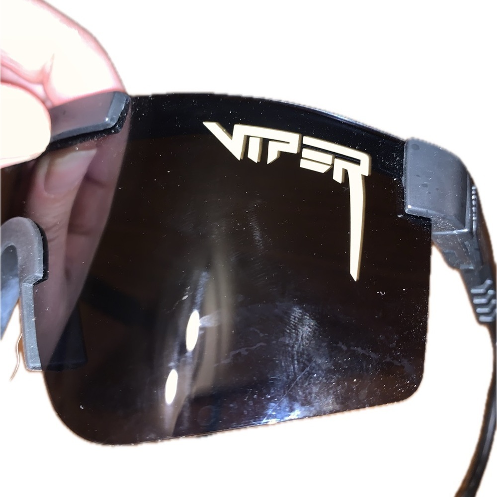 Pit Viper Wrap Around Black Smoke Lens Speckle Shades Glasses - Picture 3 of 8